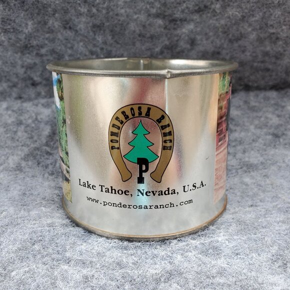 Vintage Ponderosa Ranch Tin Mug With Bonanza Cast & Scenic Views - Picture 3 of 9